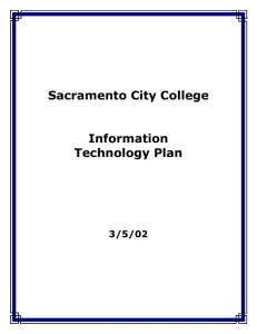 Sacramento City College Information Technology Plan