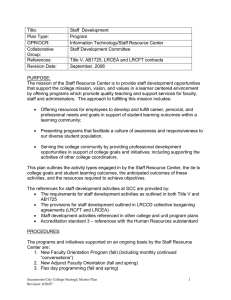 Title: Staff  Development Plan Type: Program