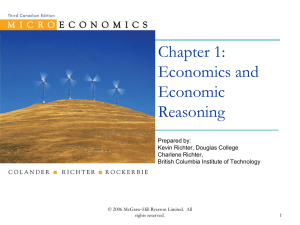 Chapter 1: Economics and Economic Reasoning