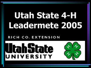Utah State 4-H Leadermete 2005