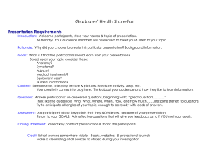 Graduates’ Health Share-Fair Presentation Requirements