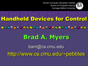 Brad A. Myers Handheld Devices for Control