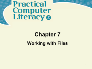 Chapter 7 Working with Files 1