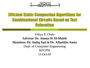 Efficient Static Compaction Algorithms for Combinational Circuits Based on Test Relaxation