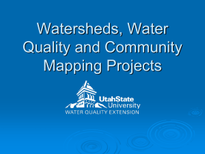 Watersheds, Water Quality and Community Mapping Projects