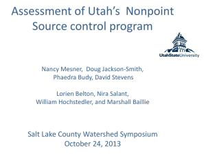 Assessment of Utah’s  Nonpoint Source control program