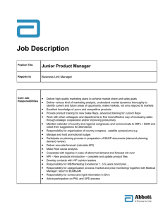 Job Description  Junior Product Manager 