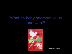 What do baby boomers value and want? Woodstock Poster
