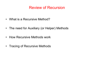 Review of Recursion