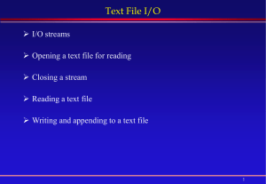Text File I/O