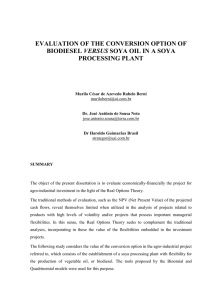 EVALUATION OF THE CONVERSION OPTION OF VERSUS PROCESSING PLANT