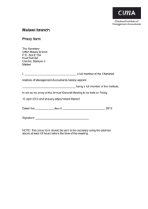 Malawi branch  Proxy form