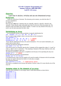 ICS 103: Computer Programming in C Summer Semester 2008-2009 (083)