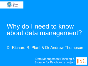 Why do I need to know about data management?