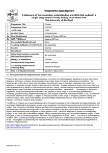 Programme Specification