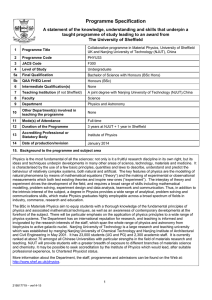 Programme Specification