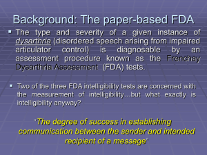 Background: The paper-based FDA 