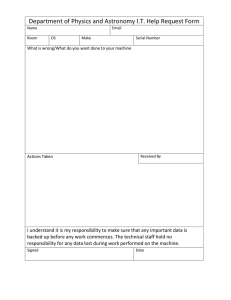 Department of Physics and Astronomy I.T. Help Request Form