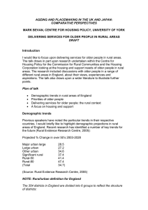 AGEING AND PLACEMAKING IN THE UK AND JAPAN: COMPARATIVE PERSPECTIVES