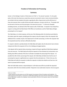 Freedom of Information Act Processing Summary