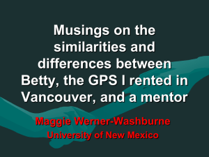 Musings on the similarities and differences between Betty, the GPS I rented in