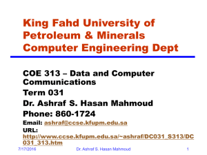King Fahd University of Petroleum &amp; Minerals Computer Engineering Dept