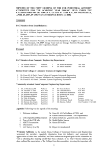 MINUTES  OF  THE  FIRST  MEETING ... COMMITTEE  FOR  THE  ACADEMIC  YEAR ...