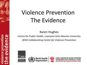 Violence Prevention The Evidence Karen Hughes