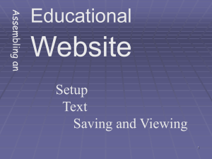 Website Educational Setup Text