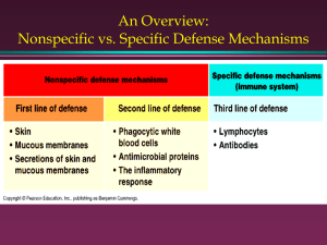 An Overview: Nonspecific vs. Specific Defense Mechanisms