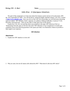 Cells Alive:  A Cyberspace Adventure Biology 194 – K. Marr Name