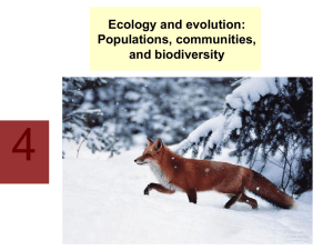 4 Ecology and evolution: Populations, communities, and biodiversity