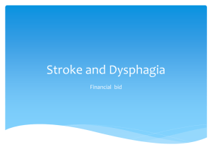 Stroke and Dysphagia Financial  bid