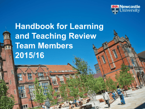 Handbook for Learning and Teaching Review Team Members 2015/16