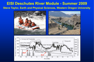 EISI Deschutes River Module - Summer 2009 Start End