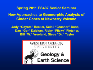 Spring 2011 ES407 Senior Seminar New Approaches to Geomorphic Analysis of