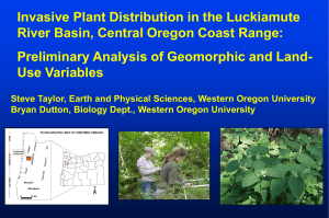 Invasive Plant Distribution in the Luckiamute