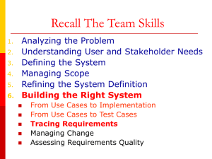 Recall The Team Skills
