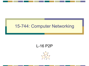 15-744: Computer Networking L-16 P2P