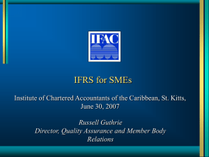 IFRS for SMEs June 30, 2007 Russell Guthrie
