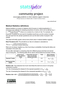 community project Medical Statistics definitions encouraging academics to share statistics support resources