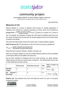 community project Measures of risk encouraging academics to share statistics support resources