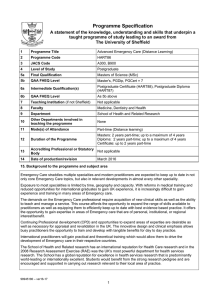 Programme Specification