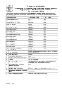 Programme Specification