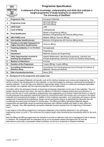 Programme Specification