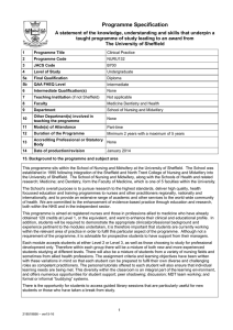 Programme Specification