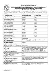 Programme Specification