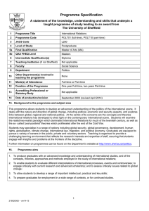 Programme Specification