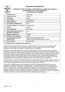 Programme Specification