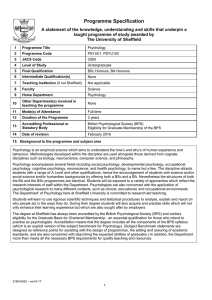 Programme Specification